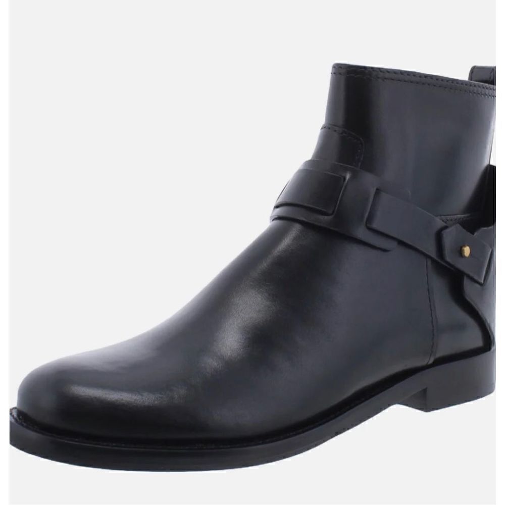 Tory Burch Colton Black Leather Logo Bootie NWOB Size 6